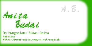 anita budai business card